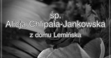 śp. Alicja Chlipała-Jankowska z d. Lemińska